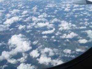 Vue d'avion entre Francfort et Moscou