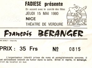 Francois Beranger mai 1980