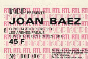 Joan Baez août 1978