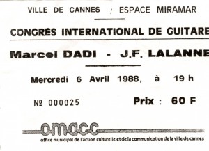 Marcel Dadi et JF Lalanne avril 1988