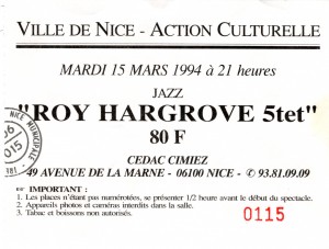 Roy Hargrove mars 1994