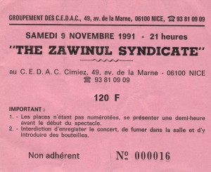 Zawinul Syndicate novembre 1991