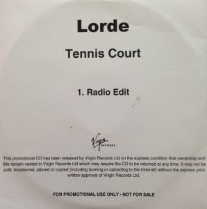 CD Lorde Tennis court" promo
