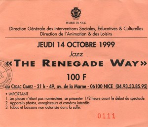 Renegade way octobre 1999